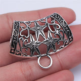 WYSIWYG 2pcs 43x36x23mm Star Scarf Bail Beads Fit For Jewelry Making DIY Scarf Bail Beads Charm Scarf Buckle