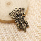 WYSIWYG 2pcs 44x28mm Antique Silver Color Antique Bronze Motorcycle Skull Charm Skull Charm Pendants Skull Motorcycle Pendants