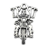 WYSIWYG 2pcs 44x28mm Antique Silver Color Antique Bronze Motorcycle Skull Charm Skull Charm Pendants Skull Motorcycle Pendants