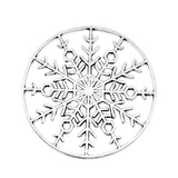 WYSIWYG 2pcs 47x47mm Hollow Round Snowflakes Charms Antique Silver Color Pendant Charms Jewelry Findings For Jewelry Making