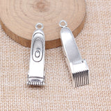 2pcs 48x12mm Antique Silver Color Hair Clipper Charms For Jewelry Making ef4365