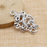 WYSIWYG 2pcs 50x35mm Antique Silver Color Antique Bronze Dragon Pendants For Jewelry Making Dragon Pendant Dragon Charm Pendants
