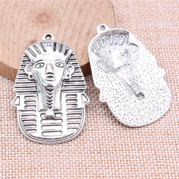 WYSIWYG 2pcs 50x35mm Egypt Queen Charms For Jewelry Making Antique Silver Color Antique Bronze Color DIY Jewelry Making