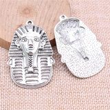 WYSIWYG 2pcs 50x35mm Egypt Queen Charms For Jewelry Making Antique Silver Color Antique Bronze Color DIY Jewelry Making