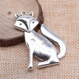 2pcs 50x37mm Fox Charms DIY Jewelry Findings Antique Silver Color Antique Bronze Color For Jewelry Making ef4397
