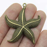 WYSIWYG 2pcs 50x43mm Big Stafish Charm Pendant Large Starfish Pendant
