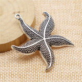 WYSIWYG 2pcs 50x43mm Big Stafish Charm Pendant Large Starfish Pendant