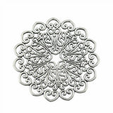WYSIWYG 2pcs 53x53mm Flower Mandala Pendants Charm For Jewelry Making Mandala Pattern Pendants Mandala Flower Pendants Round