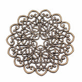 WYSIWYG 2pcs 53x53mm Flower Mandala Pendants Charm For Jewelry Making Mandala Pattern Pendants Mandala Flower Pendants Round