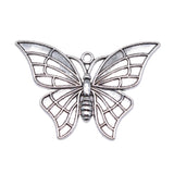 WYSIWYG 2pcs 54x37mm Butterfly Charms Antique Silver Color Pendant Charms Jewelry Findings For Jewelry Making