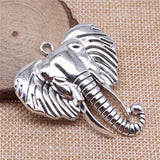 2pcs 54x47mm Elephant Pendants DIY Jewelry Findings Elephant Pendants Charm Elephant Pendants Jewelry Accessories ef4442