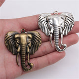 2pcs 54x47mm Elephant Pendants DIY Jewelry Findings Elephant Pendants Charm Elephant Pendants Jewelry Accessories ef4442