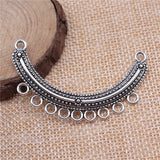 WYSIWYG 2pcs 55x35mm Connector Finding Jewelry Making Curved Necklace Connector Charms Charm Curved Connector