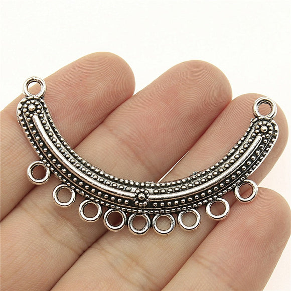 WYSIWYG 2pcs 55x35mm Connector Finding Jewelry Making Curved Necklace Connector Charms Charm Curved Connector