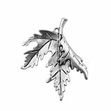 WYSIWYG 2pcs 55x45mm Antique Silver Color Antique Bronze Maple Leaf Pendant Pendant Maple Leaf Maple Leaf Charm