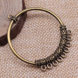 WYSIWYG 2pcs 55x47mm Antique Silver Color Antique Bronze Color Earring Connector For Jewelry Making DIY Jewelry Findings