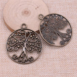 WYSIWYG 2pcs 57x50mm Tree Charms For Jewelry Making Jewelry Accessories Antique Silver Plated Antique Bronze Plated EF3731