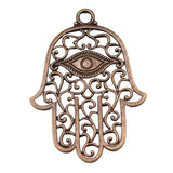 WYSIWYG 2pcs 59x43mm Antique Silver Color Eye Hand Charms Pendant For Jewelry Making DIY Jewelry Findings EF3889