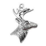 WYSIWYG 2pcs 60x43mm Pendant Deer Head Reindeer Charm Pendants For Jewelry Making Deer Head With Antlers Pendants