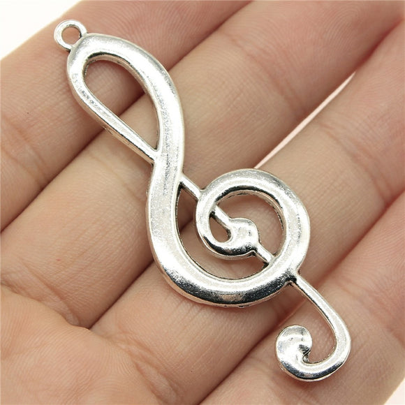 WYSIWYG 2pcs 61x22mm Big Musical Note Charm Charms For Jewelry Making Big Musical Note Charms Charm Musical Note EF3820