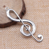 WYSIWYG 2pcs 61x22mm Big Musical Note Charm Charms For Jewelry Making Big Musical Note Charms Charm Musical Note EF3820