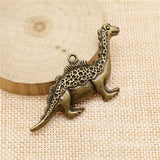 WYSIWYG 2pcs 63x31mm 2 Colors Antique Bronze Plated Dinosaur Pendants Big Dino Charm Pendants Large Dino Charm