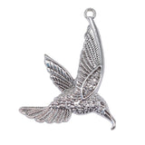 WYSIWYG 2pcs 63x53mm Bird Eagle Charm Pendants For Jewelry Making Antique Silver Color Animal Eagle Pendants Charm Eagle EF3841