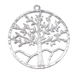 WYSIWYG 2pcs 63x57mm Big Tree Charm Pendants For Jewelry Making Antique Silver Color Large Tree Pendants Charm Big Tree