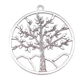 WYSIWYG 2pcs 63x57mm Big Tree Charm Pendants For Jewelry Making Antique Silver Color Large Tree Pendants Charm Big Tree
