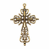 WYSIWYG 2pcs 64x43mm Cross Charm Men Large Cross Charm Pendants Big Cross Charm Vintage DIY Accessories For Jewelry Making