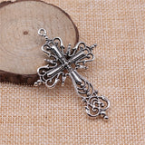 WYSIWYG 2pcs 64x43mm Cross Charm Men Large Cross Charm Pendants Big Cross Charm Vintage DIY Accessories For Jewelry Making
