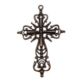 WYSIWYG 2pcs 64x43mm Cross Charm Men Large Cross Charm Pendants Big Cross Charm Vintage DIY Accessories For Jewelry Making