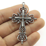 WYSIWYG 2pcs 64x43mm Cross Charm Men Large Cross Charm Pendants Big Cross Charm Vintage DIY Accessories For Jewelry Making