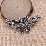 WYSIWYG 2pcs 66x30mm Necklace Connector For Necklace Making Antique Silver Color DIY Necklace Jewelry Finding