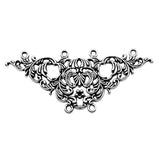 WYSIWYG 2pcs 66x30mm Necklace Connector For Necklace Making Antique Silver Color DIY Necklace Jewelry Finding