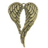 WYSIWYG 2pcs 67x42mm Charms Big Angel Wings Antique Bronze Antique Silver Color Pendants Making DIY Handmade Finding Jewelry EF3907