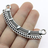 WYSIWYG 2pcs 70x30mm Charm Necklace Connector For Jewelry Making Antique Silver Color DIY Necklace Finding