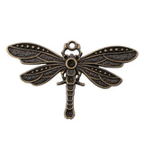 2pcs 71x42mm Pendant Charms Dragonfly For Jewelry Making Antique Bronze Color Antique Silver Color Dragonfly Pendants ef3819