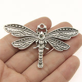 2pcs 71x42mm Pendant Charms Dragonfly For Jewelry Making Antique Bronze Color Antique Silver Color Dragonfly Pendants ef3819