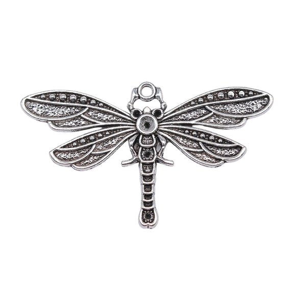 2pcs 71x42mm Pendant Charms Dragonfly For Jewelry Making Antique Bronze Color Antique Silver Color Dragonfly Pendants ef3819