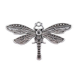 2pcs 71x42mm Pendant Charms Dragonfly For Jewelry Making Antique Bronze Color Antique Silver Color Dragonfly Pendants ef3819