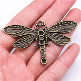 2pcs 71x42mm Pendant Charms Dragonfly For Jewelry Making Antique Bronze Color Antique Silver Color Dragonfly Pendants ef3819