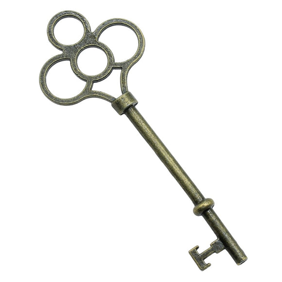 WYSIWYG 2pcs 74mm Vintage Big Key Pendants Charm For Jewelry Making Antique Bronze Color Key Pendants Charm Retro Key