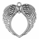 WYSIWYG 2pcs 74x69mm 3 ColorS Double Angel Wings Big Heart Connector Pendant For Jewelry Necklace Making