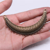 WYSIWYG 2pcs 86x50mm Antique Silver Color Necklace Connector For Jewelry Making DIY Jewelry Findings