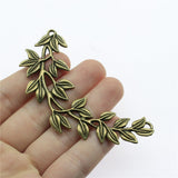 WYSIWYG 2pcs 87x38mm Pendant Branch Branch Leaf Charm Pendants For Jewelry Making Antique Silver Color Big Branch Charm