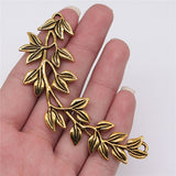 WYSIWYG 2pcs 87x38mm Pendant Branch Branch Leaf Charm Pendants For Jewelry Making Antique Silver Color Big Branch Charm