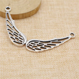 WYSIWYG 2pcs 93x48mm Big Angel Angel Wings Charms For Jewelry Making Antique Silver Color Charm Pendant Jewelry Accessories