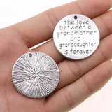 WYSIWYG 2pcs Antique Silver Color Tone 33mm Plate Charms Pendant For Jewelry Making DIY Jewelry Findings