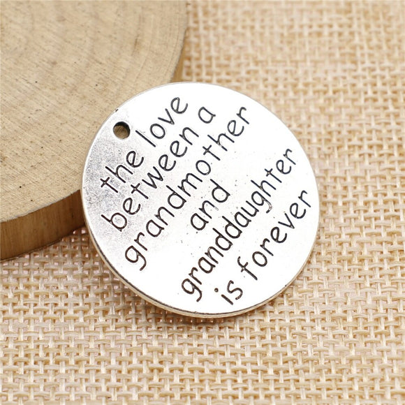 WYSIWYG 2pcs Antique Silver Color Tone 33mm Plate Charms Pendant For Jewelry Making DIY Jewelry Findings